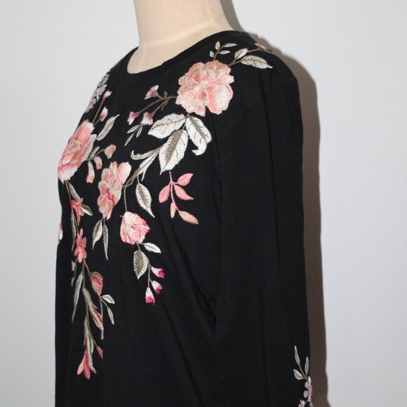 NWT Johnny Was Biya JWLA 3J Workshop Embroidered Vienna Kimono Sleeve Top Tee - Picture 4 of 7
